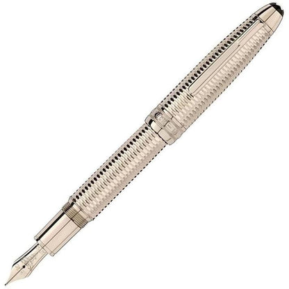 Montblanc stylo plume Meisterstück Geometry Solitaire LeGrand finition or distinctive plume M 118101