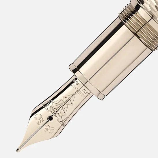 Montblanc stylo plume Meisterstück Geometry Solitaire LeGrand finition or distinctive plume M 118101