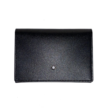Montblanc porte-cartes de visite avec poche visible et soufflet en U Meisterstück noir 126221