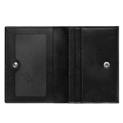 Montblanc porte-cartes de visite avec poche visible et soufflet en U Meisterstück noir 126221
