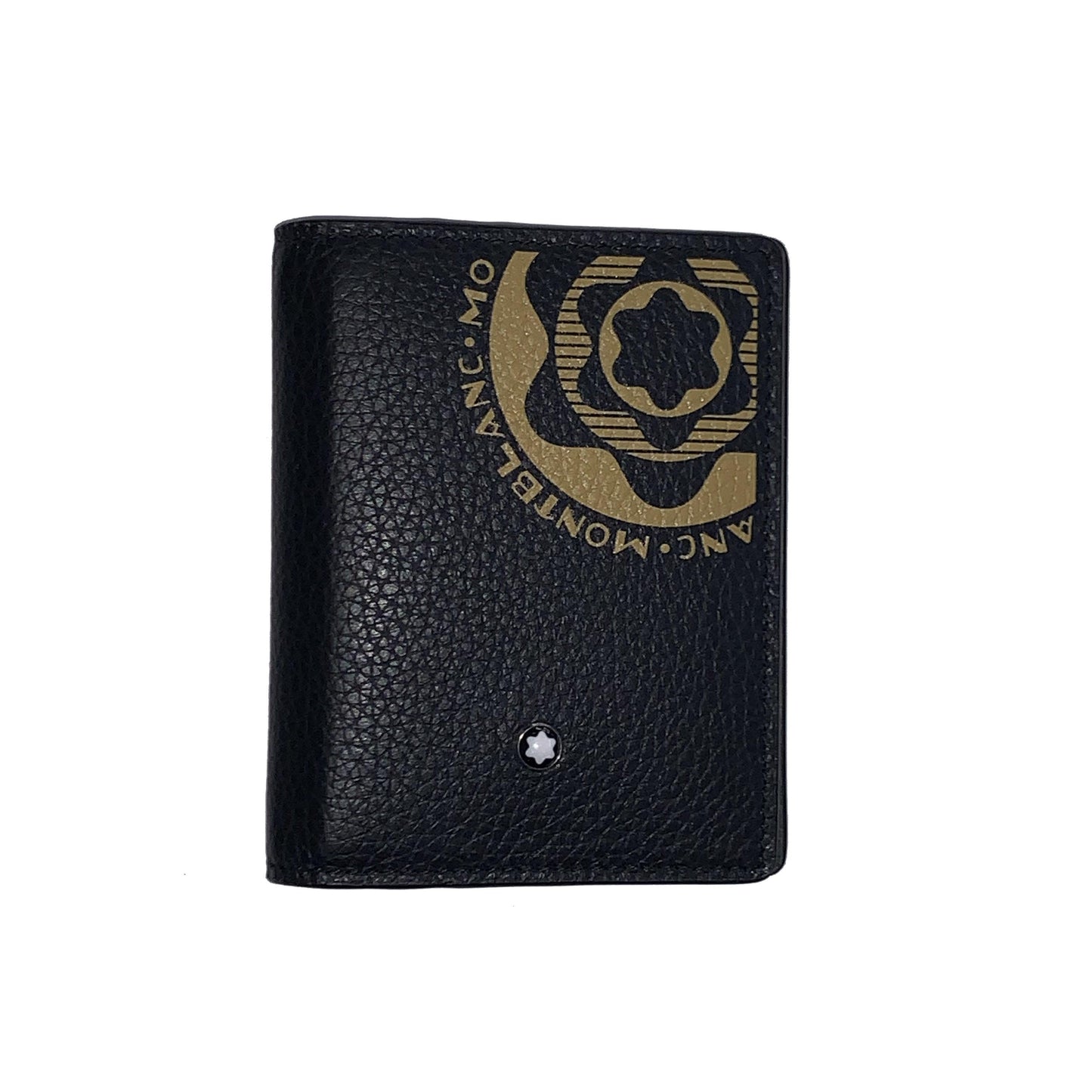 Porte-cartes de visite Montblanc Meisterstück Soft Grain avec pochette transparente Noir/Jaune 127329