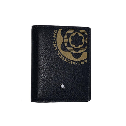 Porte-cartes de visite Montblanc Meisterstück Soft Grain avec pochette transparente Noir/Jaune 127329