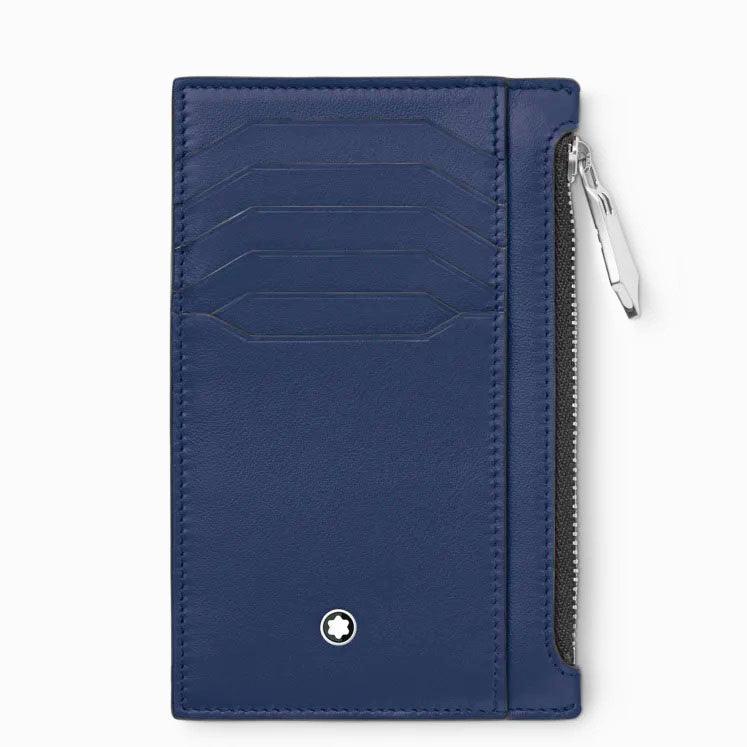 Montblanc porte-cartes 8 compartiments avec fermeture éclair Meisterstück bleu 131698