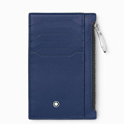 Montblanc porte-cartes 8 compartiments avec fermeture éclair Meisterstück bleu 131698