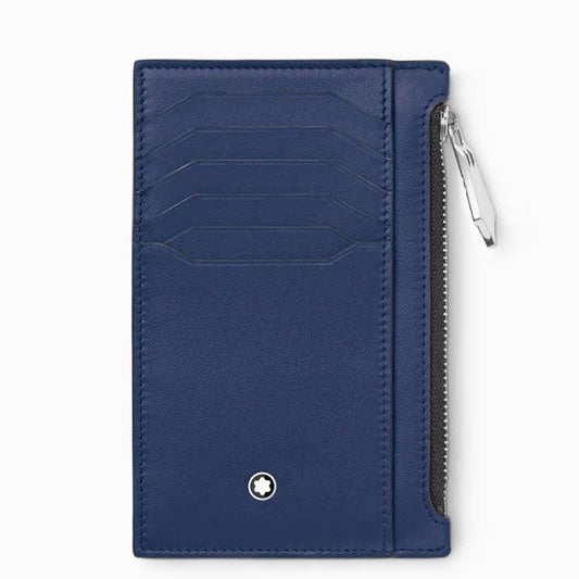 Montblanc porte-cartes 8 compartiments avec fermeture éclair Meisterstück bleu 131698