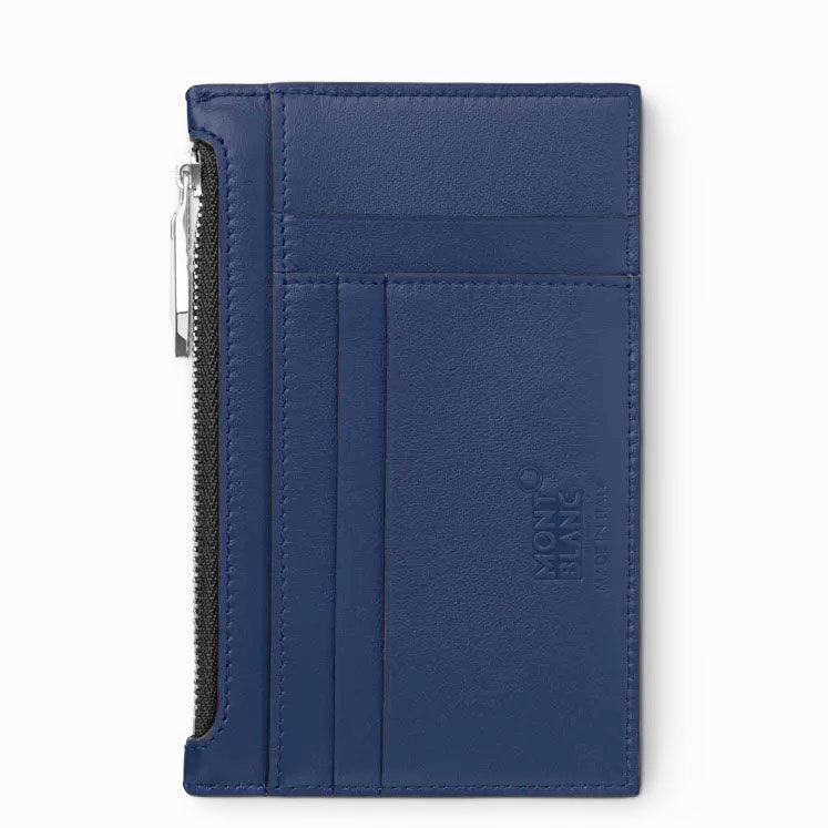 Montblanc porte-cartes 8 compartiments avec fermeture éclair Meisterstück bleu 131698