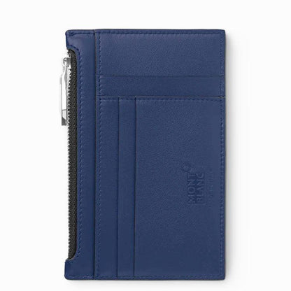 Montblanc porte-cartes 8 compartiments avec fermeture éclair Meisterstück bleu 131698
