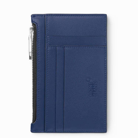 Montblanc porte-cartes 8 compartiments avec fermeture éclair Meisterstück bleu 131698
