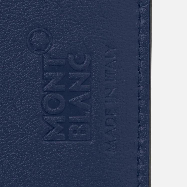 Montblanc porte-cartes 8 compartiments avec fermeture éclair Meisterstück bleu 131698
