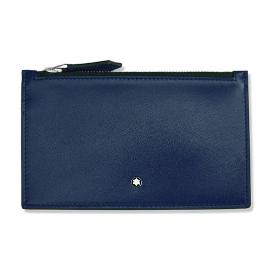 Montblanc porte-cartes avec fermeture éclair Meisterstück bleu 130453