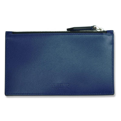 Montblanc porte-cartes avec fermeture éclair Meisterstück bleu 130453