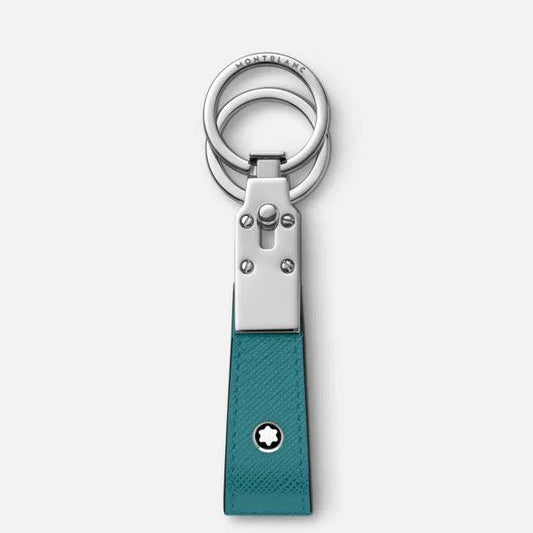 Montblanc portachiavi con passante Sartorial turchese 131738