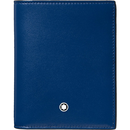 Montblanc portefeuille compact 6 compartiments Meisterstück noir/bleu 129678