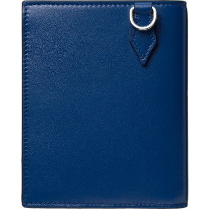 Montblanc portefeuille compact 6 compartiments Meisterstück noir/bleu 129678