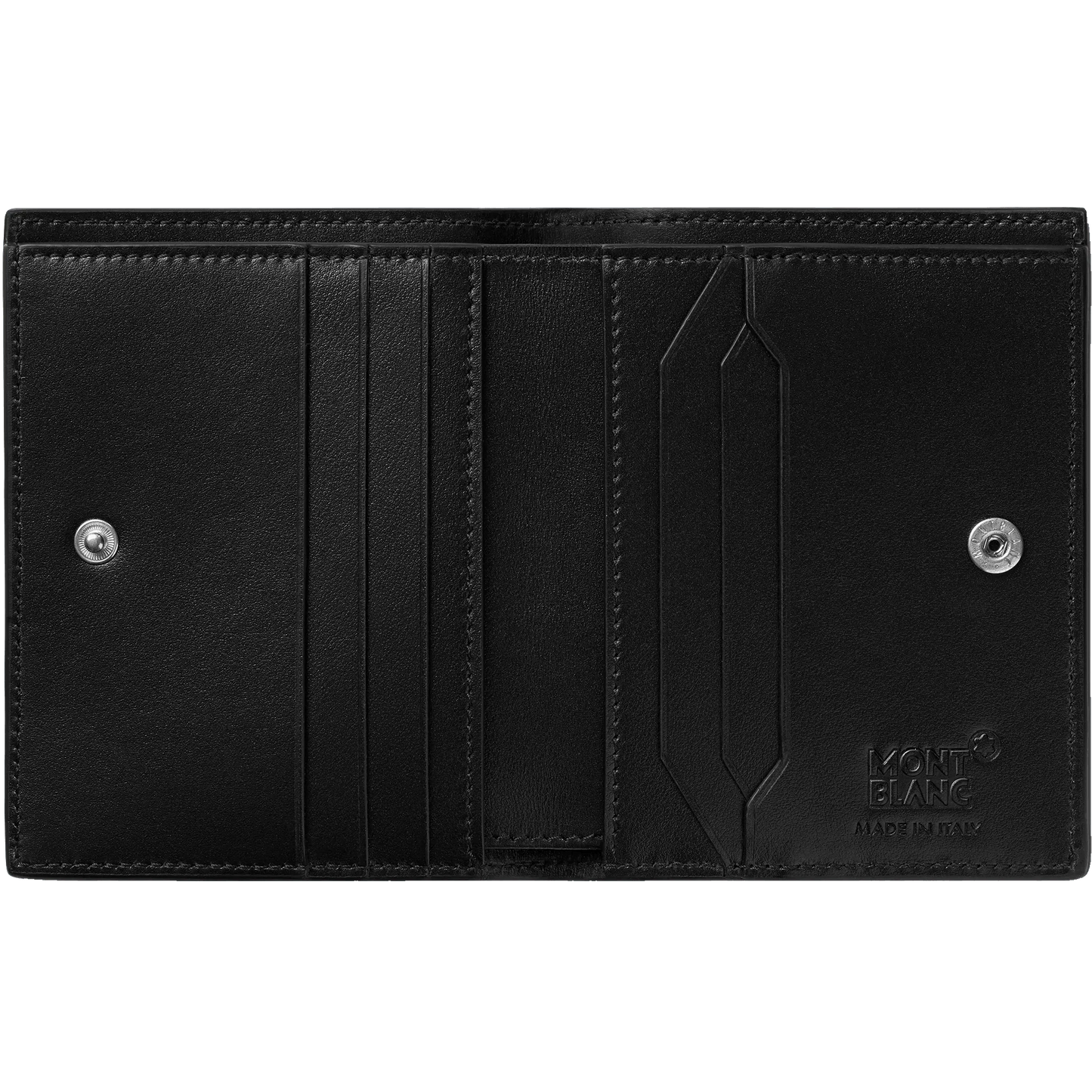 Montblanc portefeuille compact 6 compartiments Meisterstück noir/bleu 129678