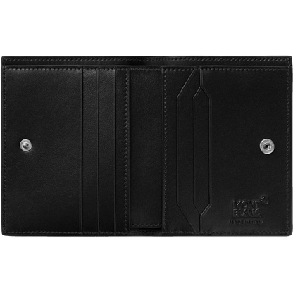 Montblanc portefeuille compact 6 compartiments Meisterstück noir/bleu 129678