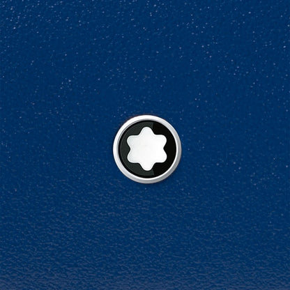 Montblanc portefeuille compact 6 compartiments Meisterstück noir/bleu 129678