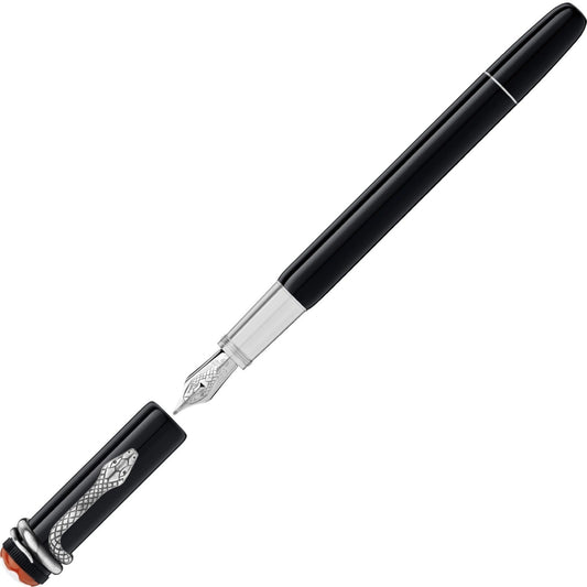 Stylo plume Montblanc Heritage Collection Rouge et Noir édition spéciale noire pointe M 114722