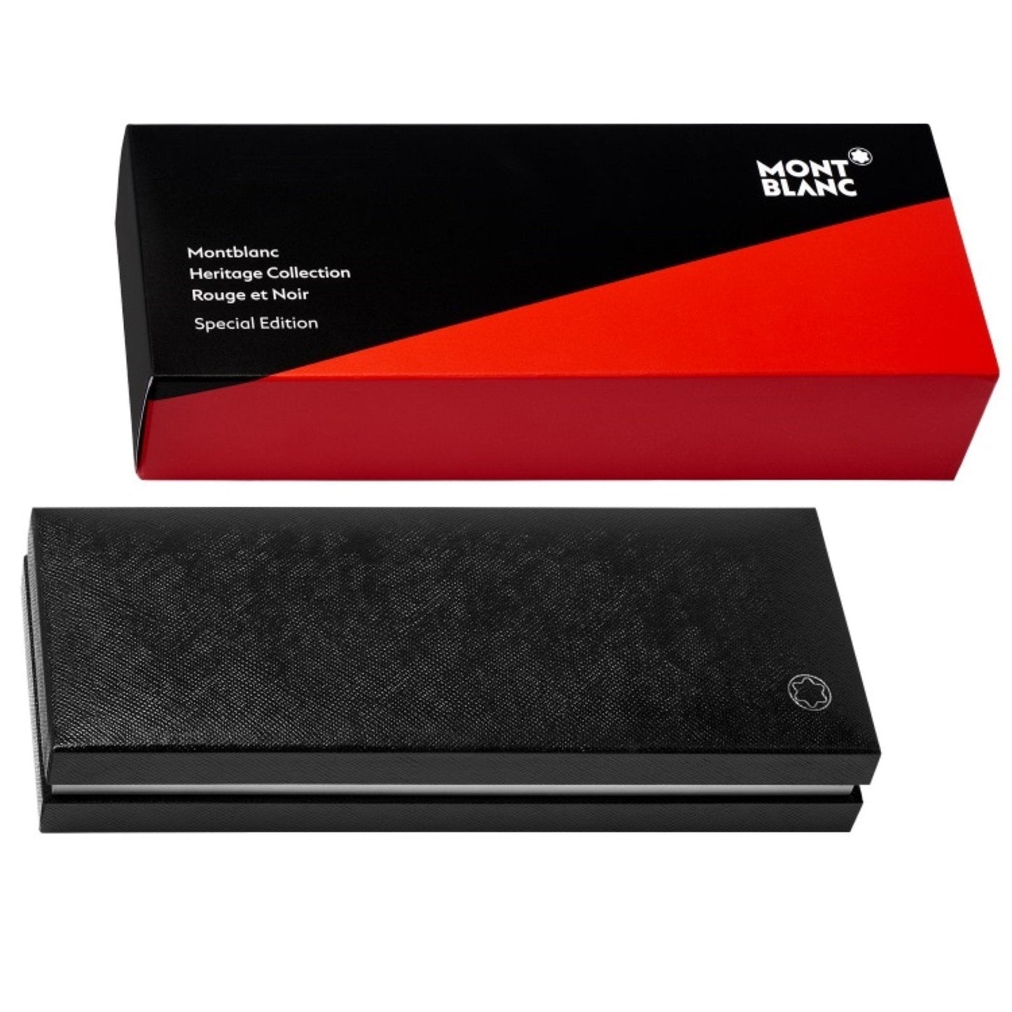 Stylo plume Montblanc Heritage Collection Rouge et Noir édition spéciale noire pointe M 114722