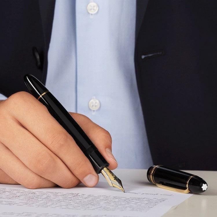 Montblanc stylo-plume Meisterstück plaqué or 149 115383