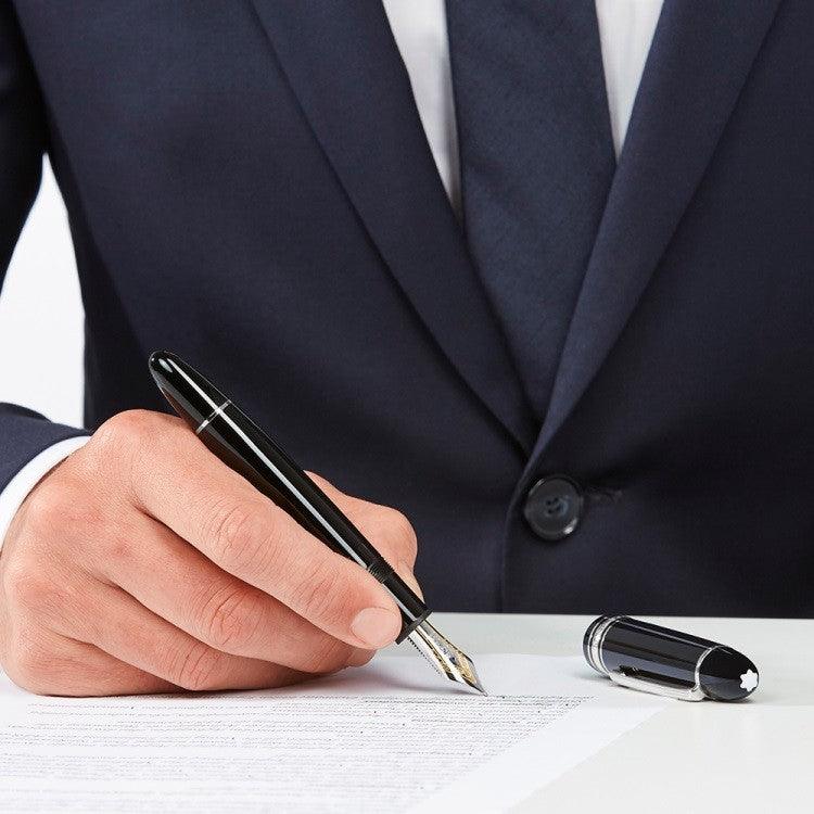 Montblanc stylo-plume Meisterstück plaqué platine 149 114228