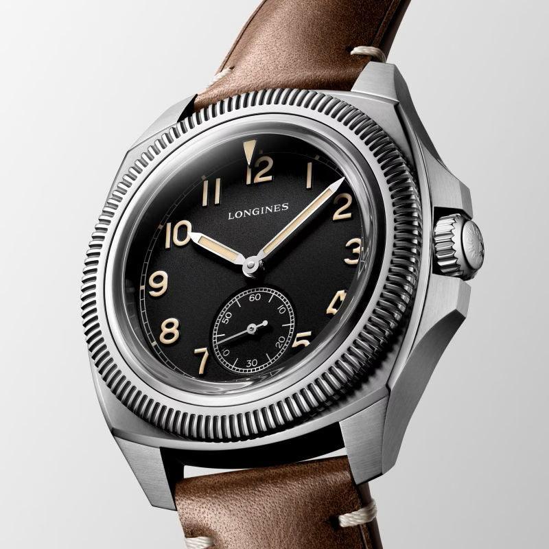 Longines montre Pilot Majetek Box Edition 43mm noir automatique acier L2.838.4.53.9