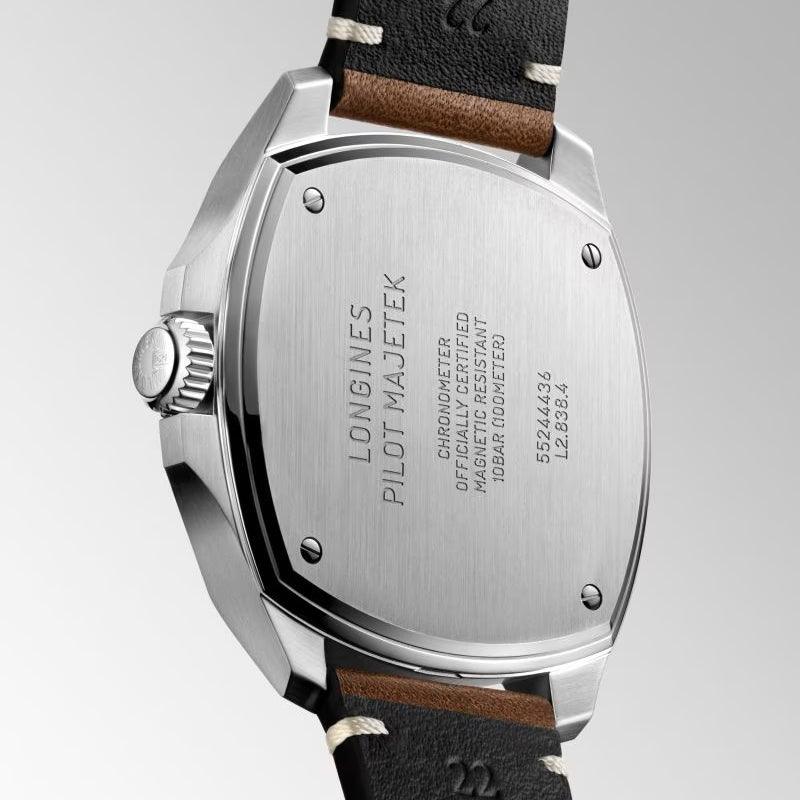 Longines montre Pilot Majetek Box Edition 43mm noir automatique acier L2.838.4.53.9