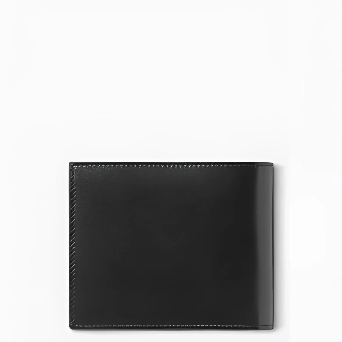 Montblanc portafoglio meisterstück nero in vitello pieno fiore con precisissima cucitura e 10 scomparti