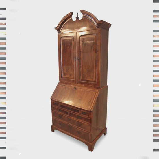 Trumeaux Secretaire scrivania cassettiera Luigi XVI Inglese vintage in noce