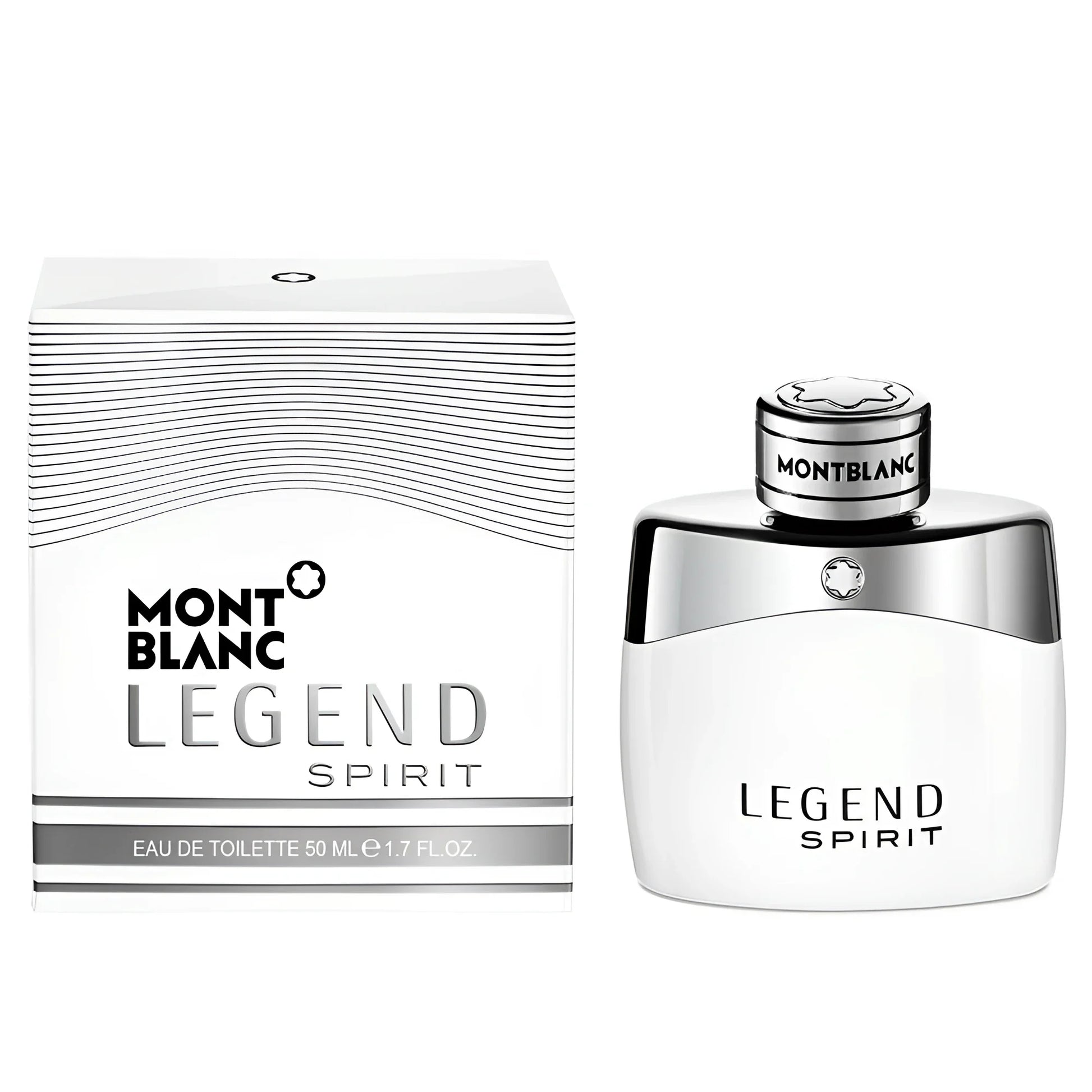 Montblanc legend spirit eau de toilette 50ml in bottiglia bianca e argento con confezione abbinata profumo incredibilmente fresco