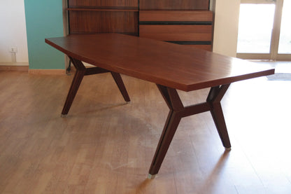 Tavolo tolomeo di ico parisi scrivania direzionale modello in legno rettangolare con gambe dal design unico italia 1958