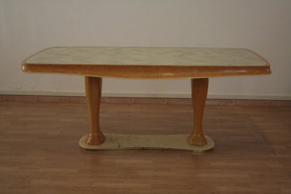 Tavolo da pranzo rettangolare in legno mid-century moderno di vittorio dassi anni 50 per dario raia antiquariato