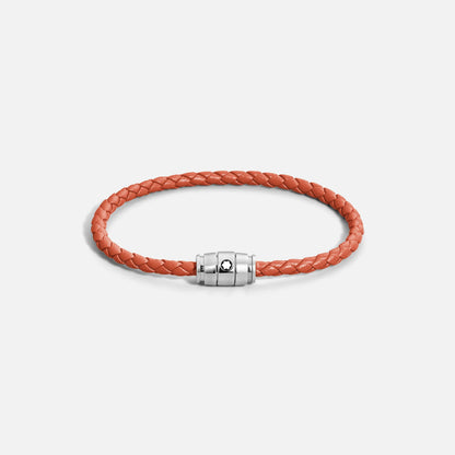 Montblanc Meisterstück Cayenne Bracelet 3 anneaux en acier et cuir taille L 13429168