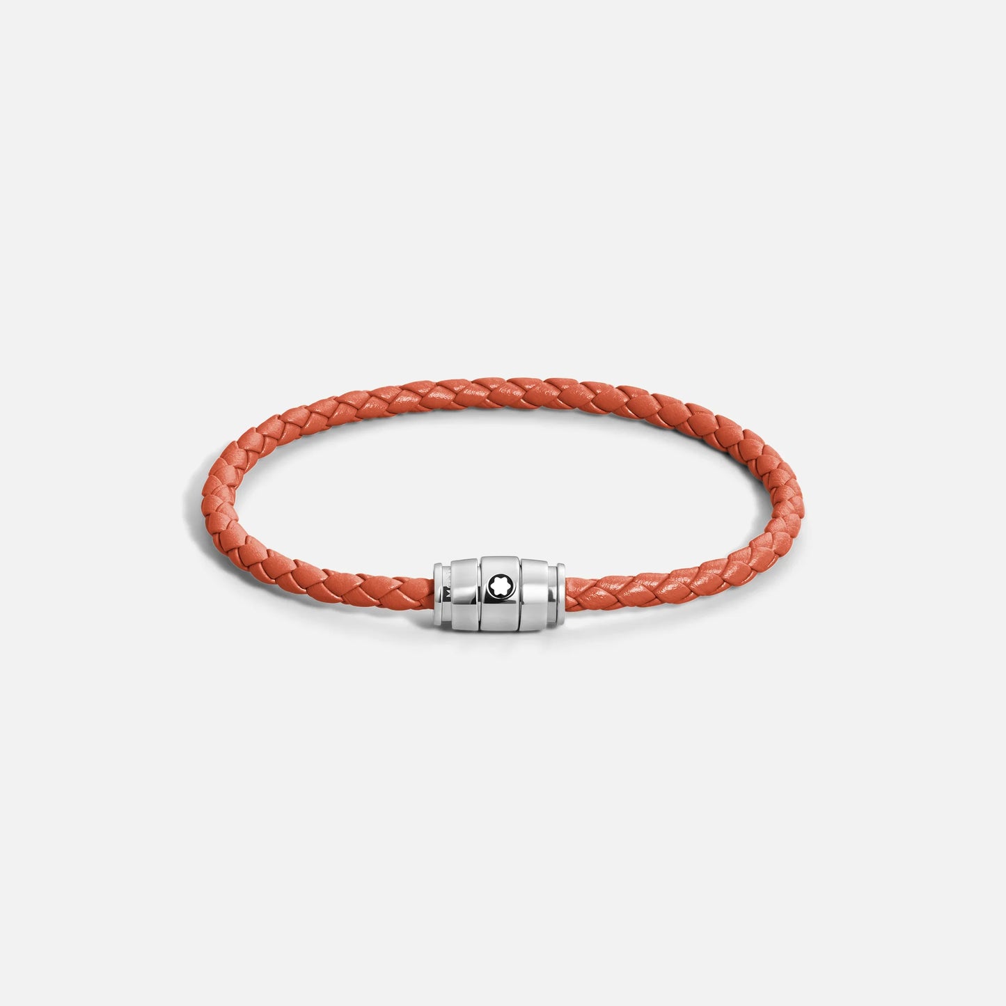 Bracelet Montblanc Meisterstück Cayenne 3 anneaux en acier et cuir, taille M, référence 13429163