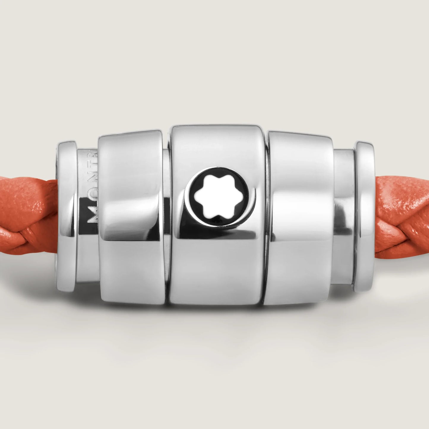 Montblanc Meisterstück Cayenne Bracelet 3 anneaux en acier et cuir taille L 13429168