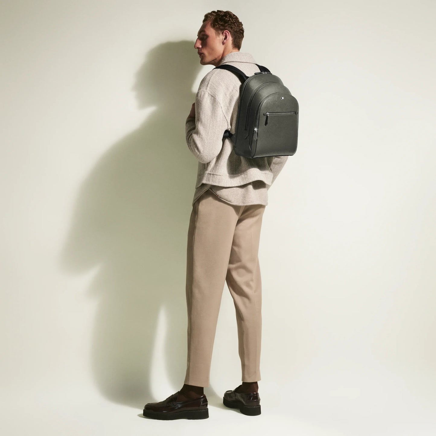 Sac à dos Montblanc Sartorial moyen à 3 compartiments, gris moyen 199360