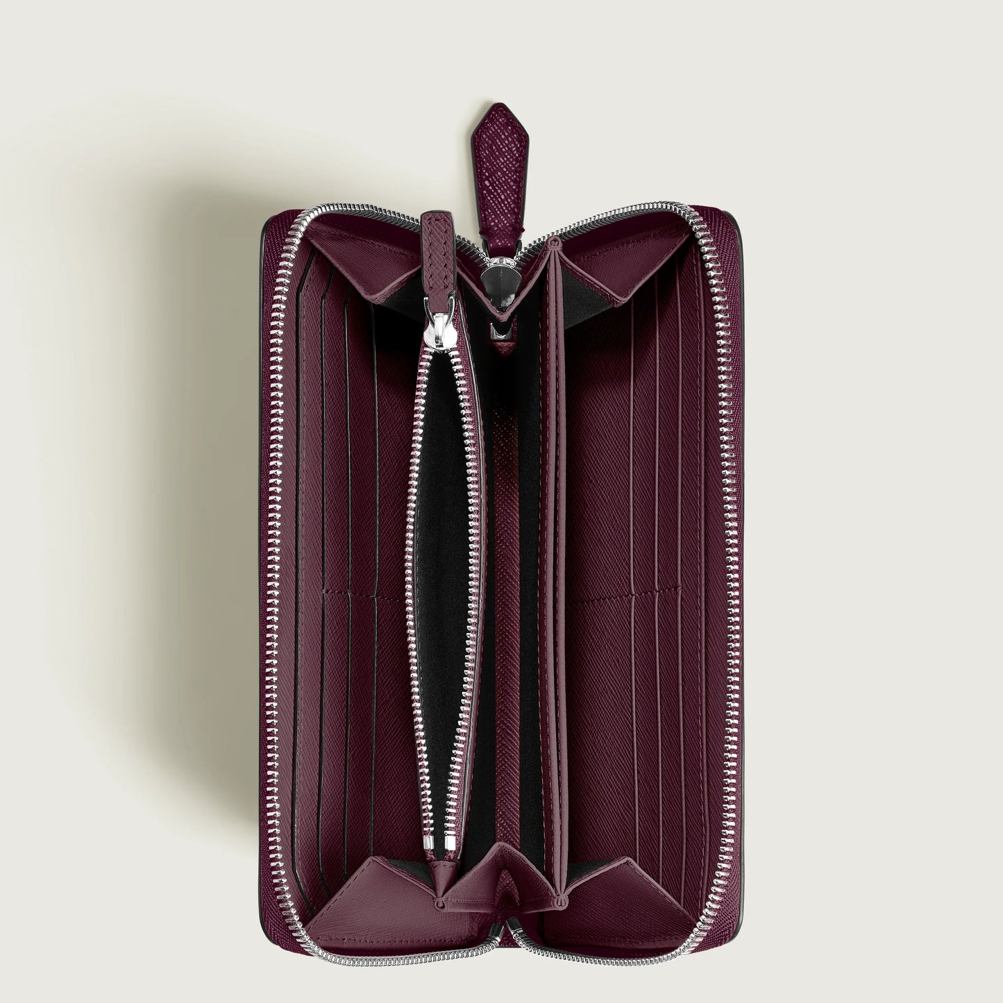 Portefeuille zippé Montblanc Sartorial 12cc Cassis 199372