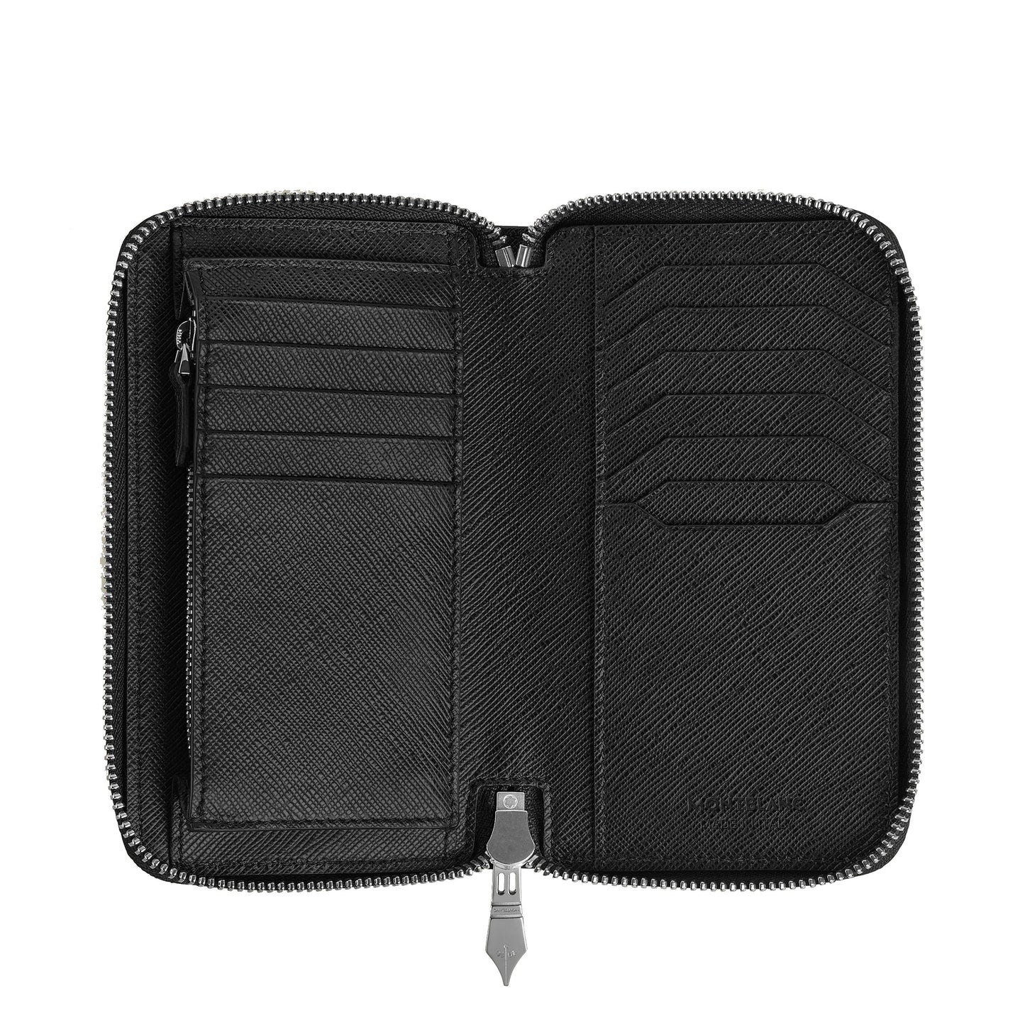 Montblanc portefeuille 12 compartiments avec fermeture éclair moyen Sartorial noir 220361