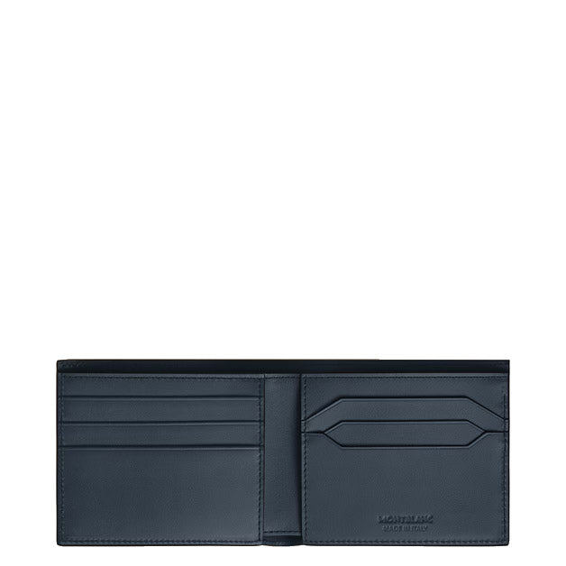 Portefeuille Montblanc 6 poches Meisterstück cuir velours bleu 220446