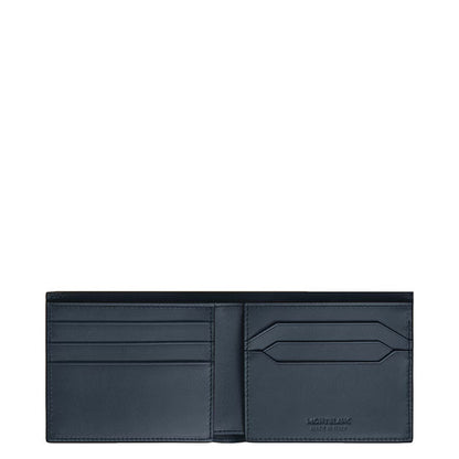 Portefeuille Montblanc 6 poches Meisterstück cuir velours bleu 220446
