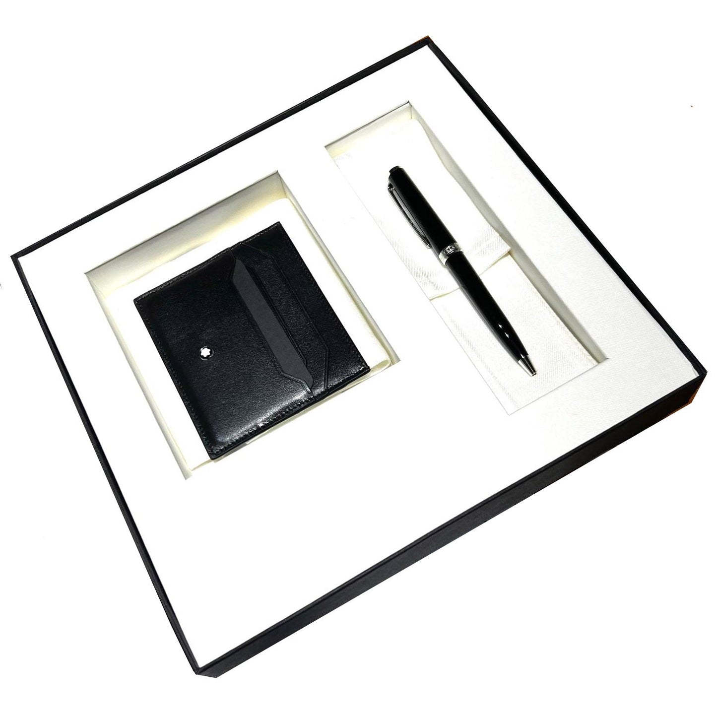 Set Montblanc stylo à bille Pix et porte-cartes de crédit 6cc Meisterstück noir 137793