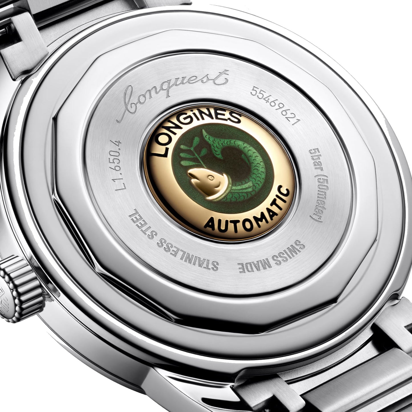 Montre automatique Longines Heritage 40 mm en acier noir L1.650.4.52.6