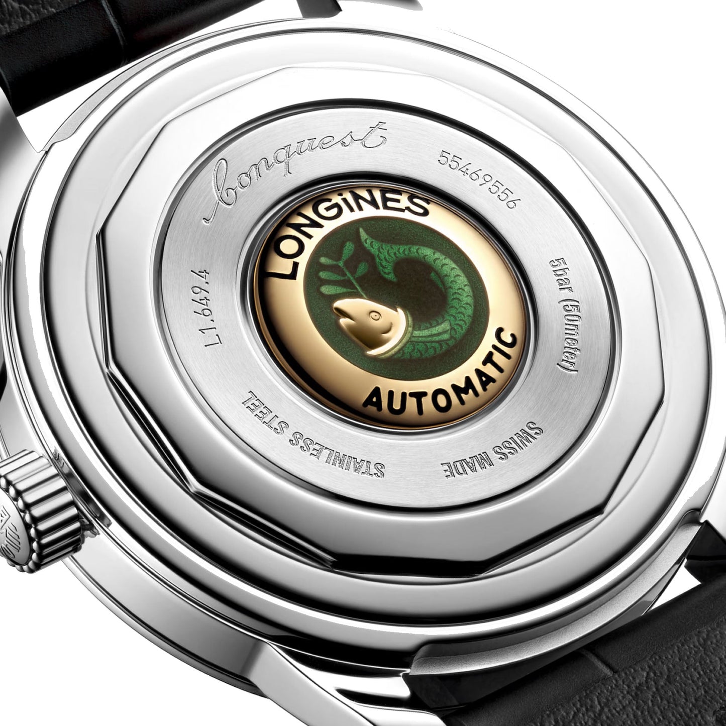 Longines montre Conquest Heritage 38mm bleue automatique acier L1.649.4.92.2,
