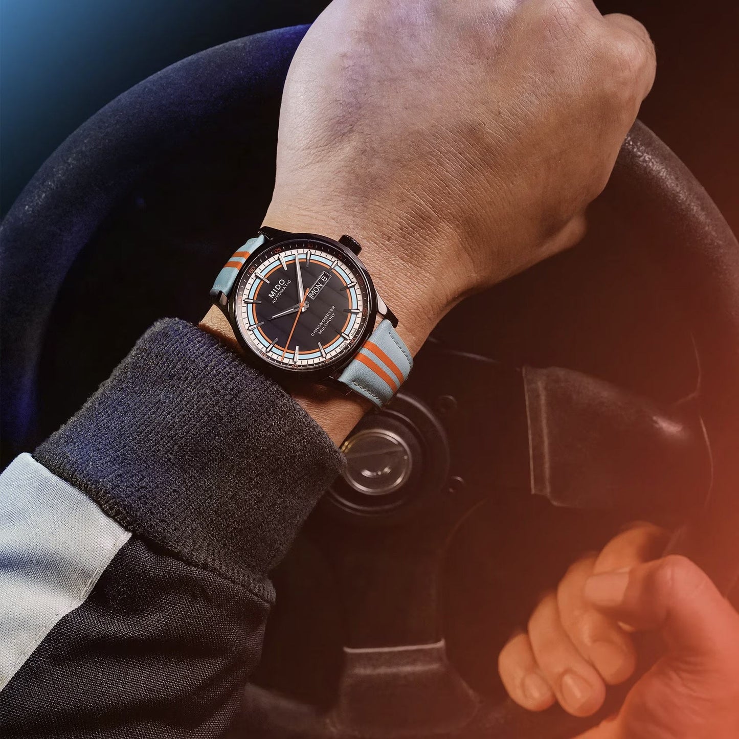 Mido montre Multifort Chronometer 1 Racer 42mm noir automatique acier finition PVD noir M038.431.36.051.00