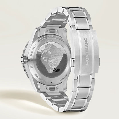 Montblanc montre Iced Sea Automatic Date 0 Oxygen 38mm bleu clair automatique acier 134022