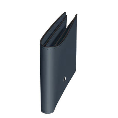 Portefeuille Montblanc 6 poches Meisterstück cuir velours bleu 220446