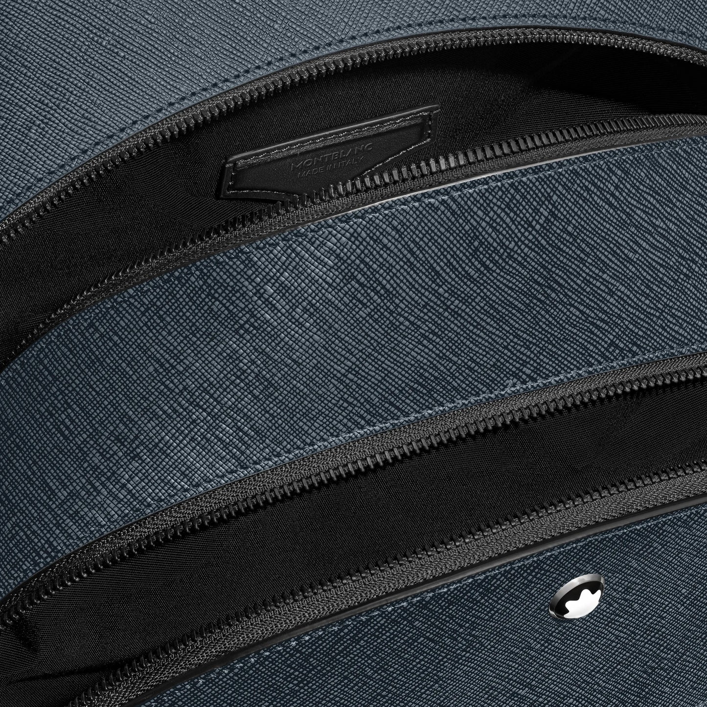 Sac à dos Montblanc Sartorial Tweed moyen à 3 compartiments, bleu 220335