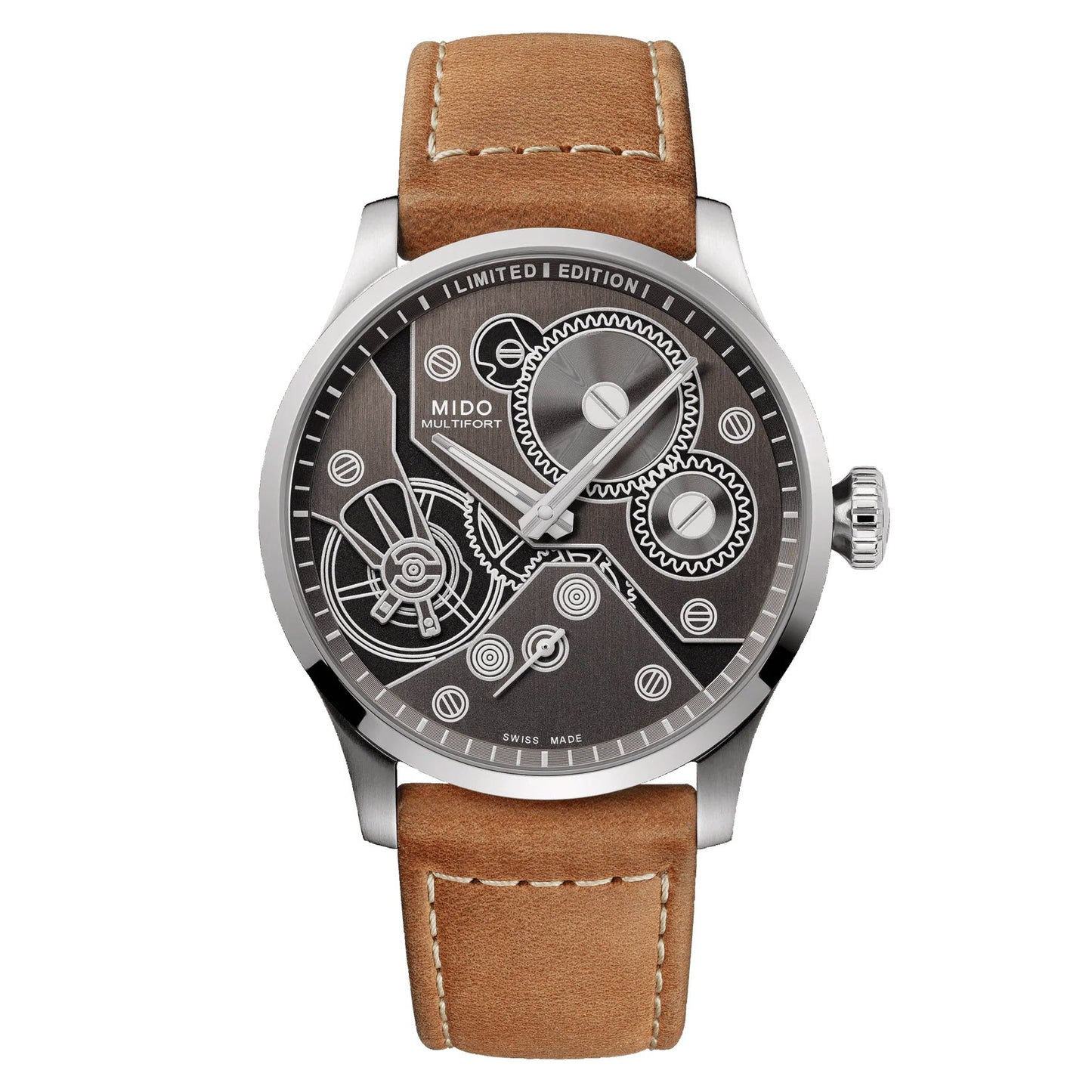 Mido montre Multifort Mechanical Édition limitée 999 pièces 44mm anthracite remontage manuel acier M038.605.11.060.00