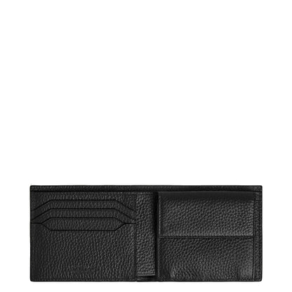 Portefeuille Montblanc avec porte-monnaie, 4 compartiments, noir 220217