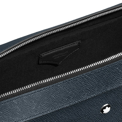 Montblanc sac porte-documents moyen Sartorial tweed bleu 220332